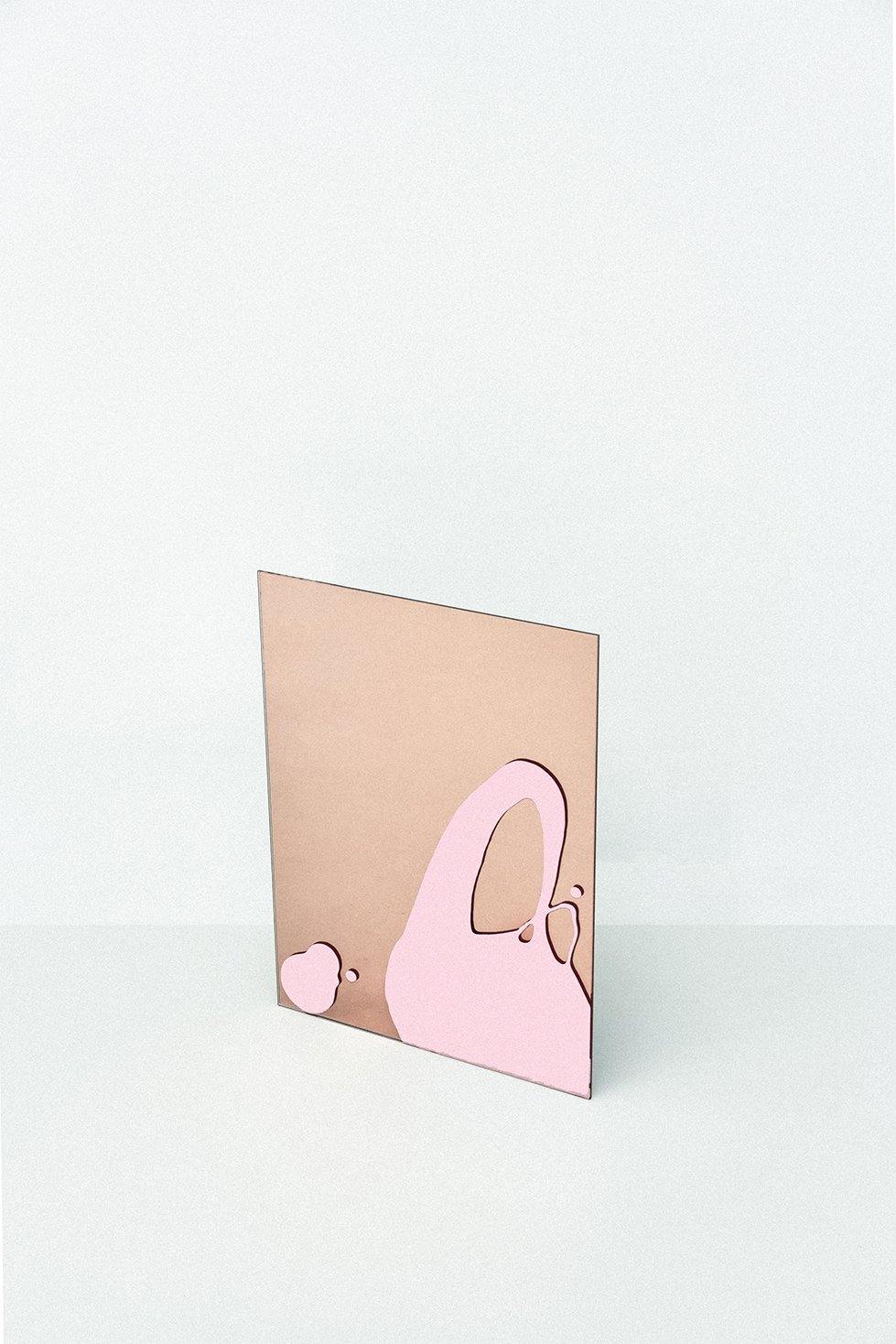 GLAZE MIRROR MEDIUM IN ROSE + PINK SPLASH - RiRa