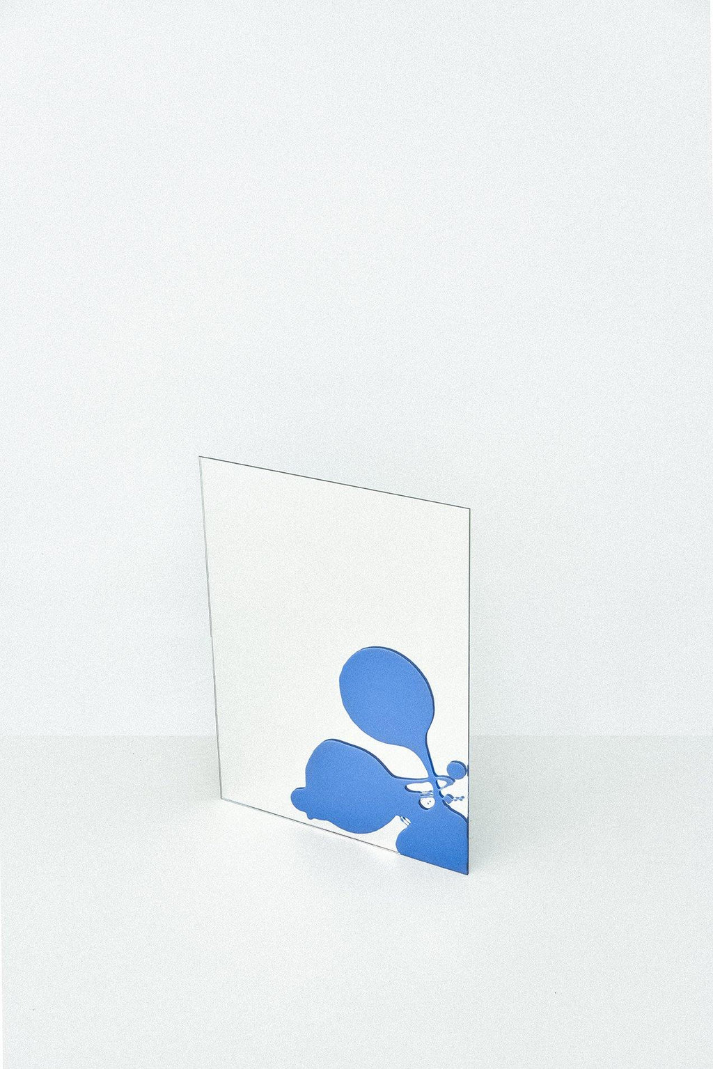 GLAZE MIRROR MEDIUM IN SILVER + BLUE SPLASH - RiRa