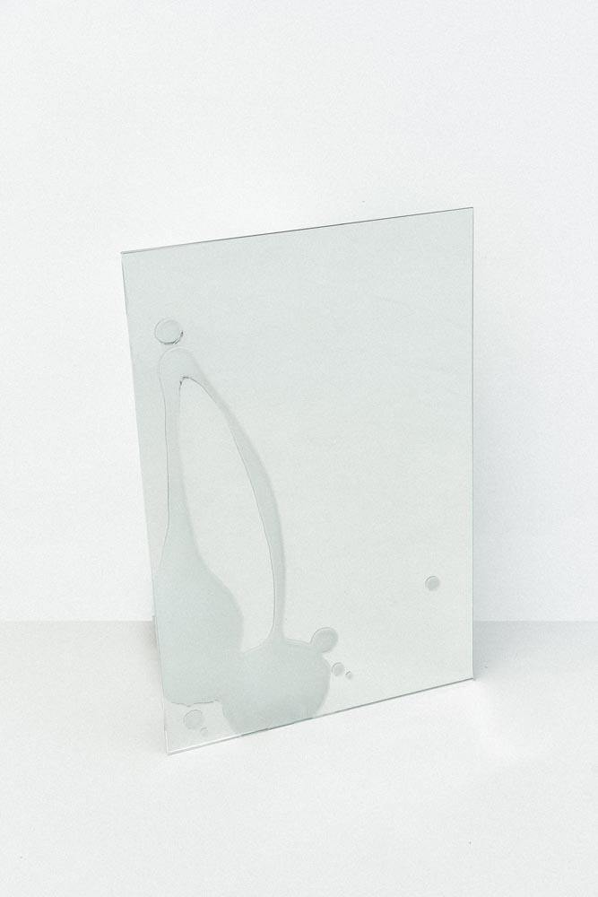 GLAZE MIRROR LARGE IN SILVER + WHITE SPLASH - RiRa
