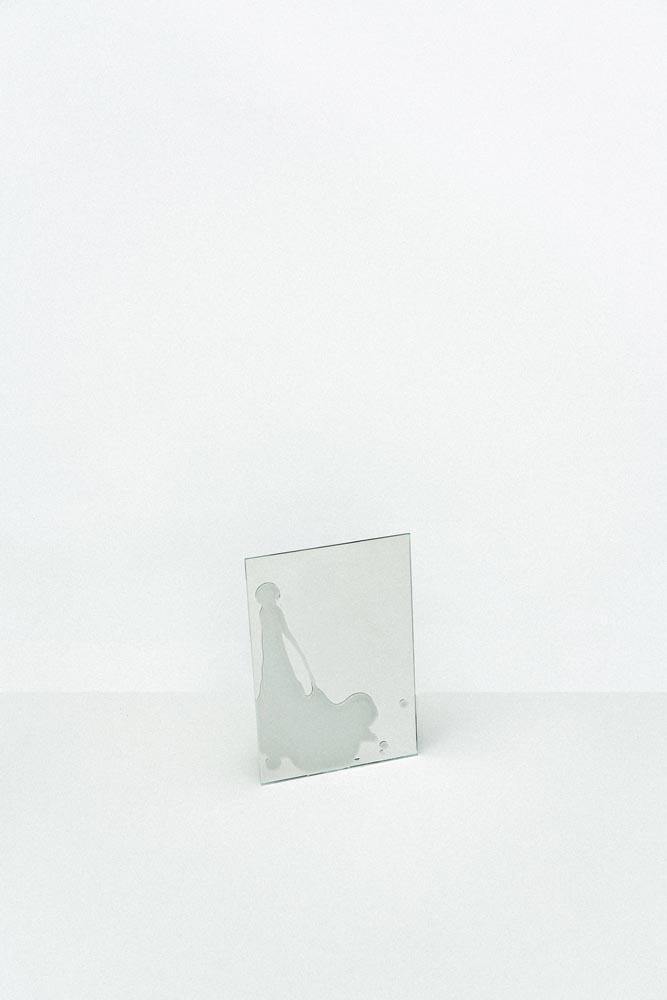 GLAZE MIRROR SMALL IN SILVER + WHITE SPLASH - RiRa